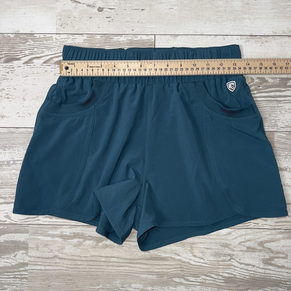 Kuhl Shorts Womens Small Blue Lightweight Hiking Athletic Elastic Waist Pockets - Picture 2 of 10
